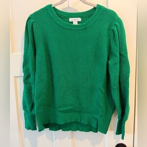 Liz Claiborne Vibrant Green Crew Neck Sweater